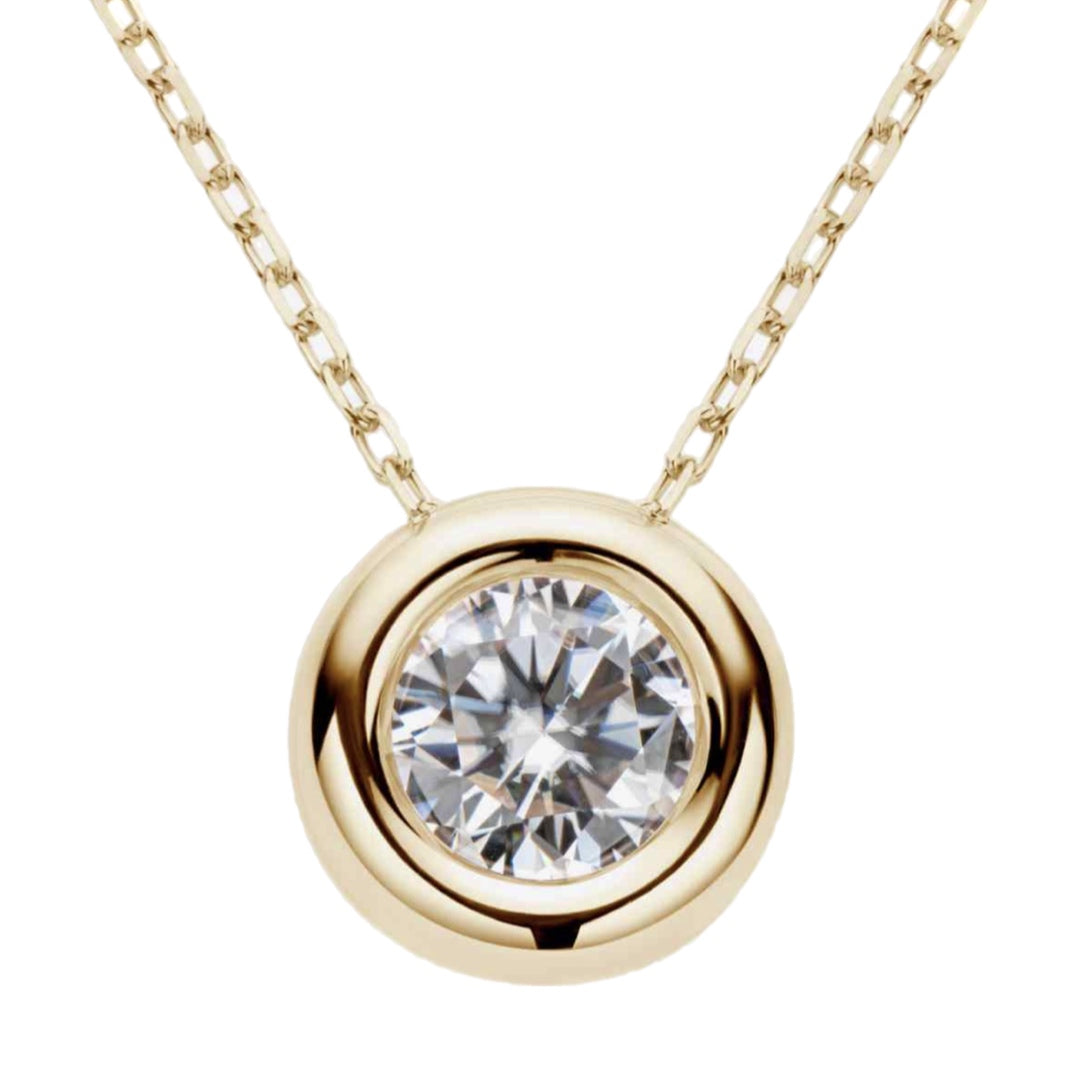 Moissanite Sterling Charm Necklace