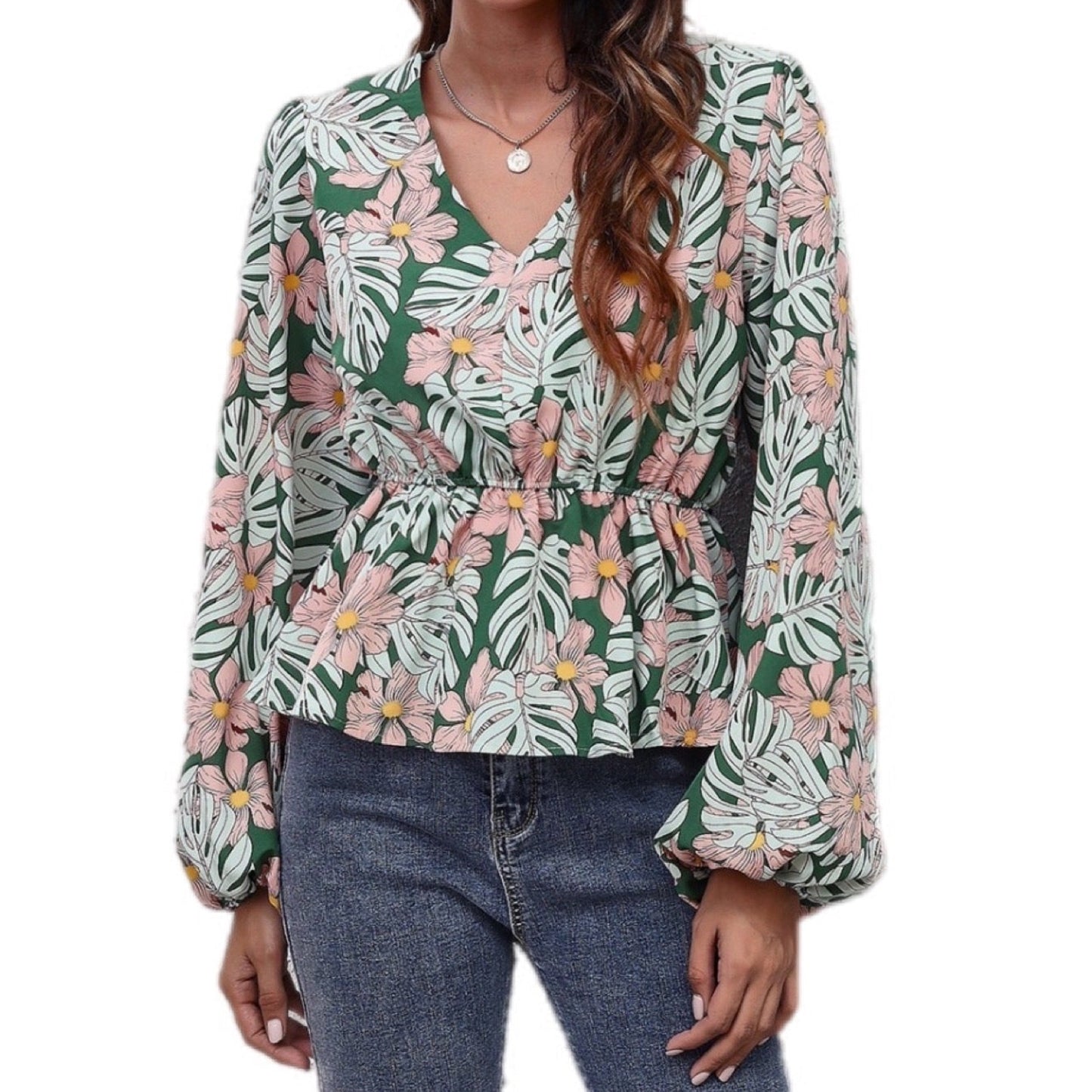 Floral Peplum Blouse