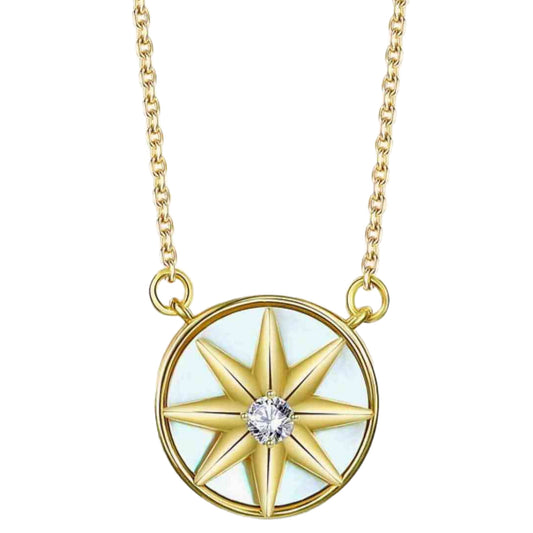 Gold Sun Charm Necklace