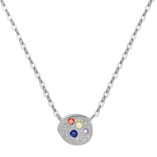 CZ Coin Charm Necklace