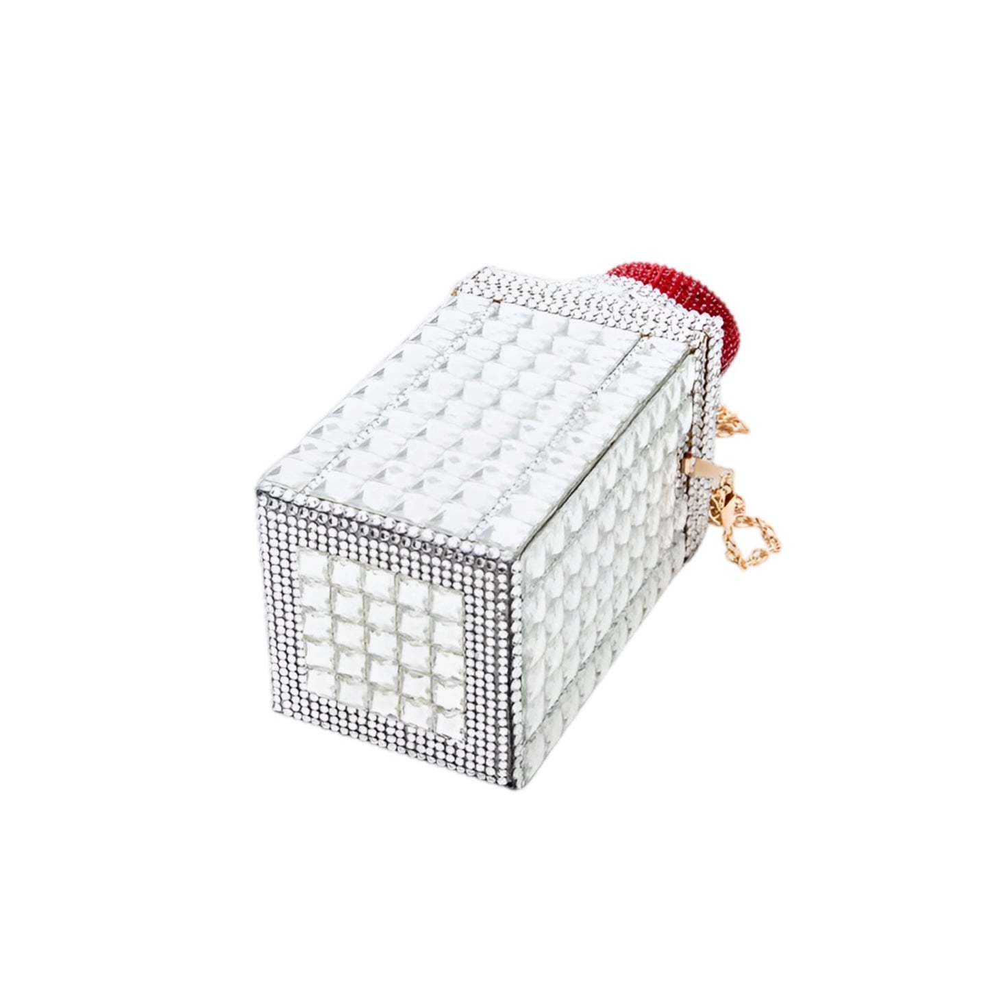 Rhinestone Lipstick Box Clutch