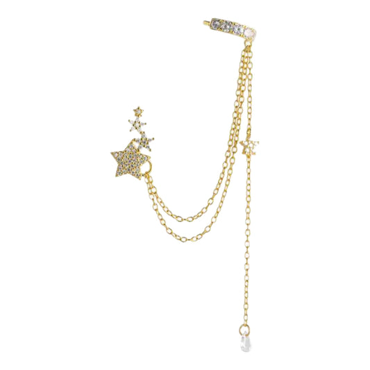 Chain & Star Ear Cuff & Earring