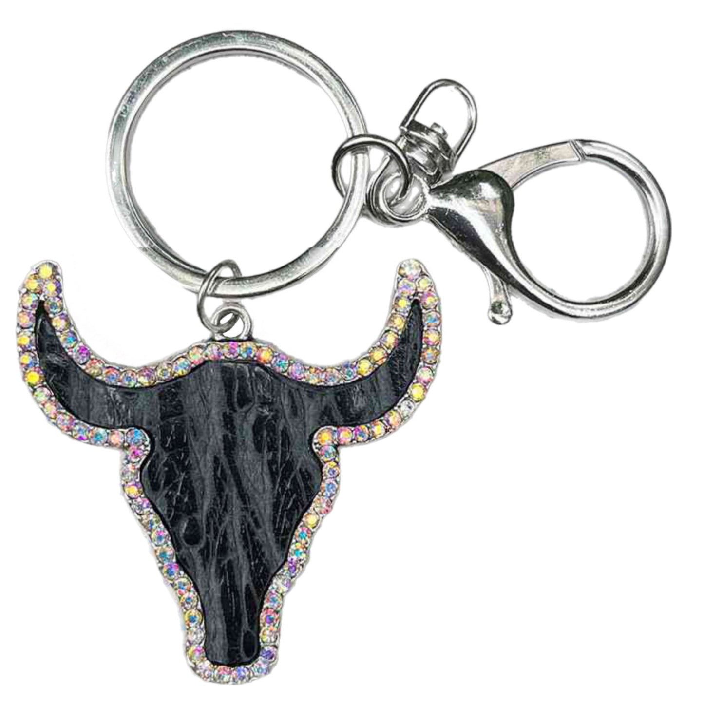 Bull Leather Keychain