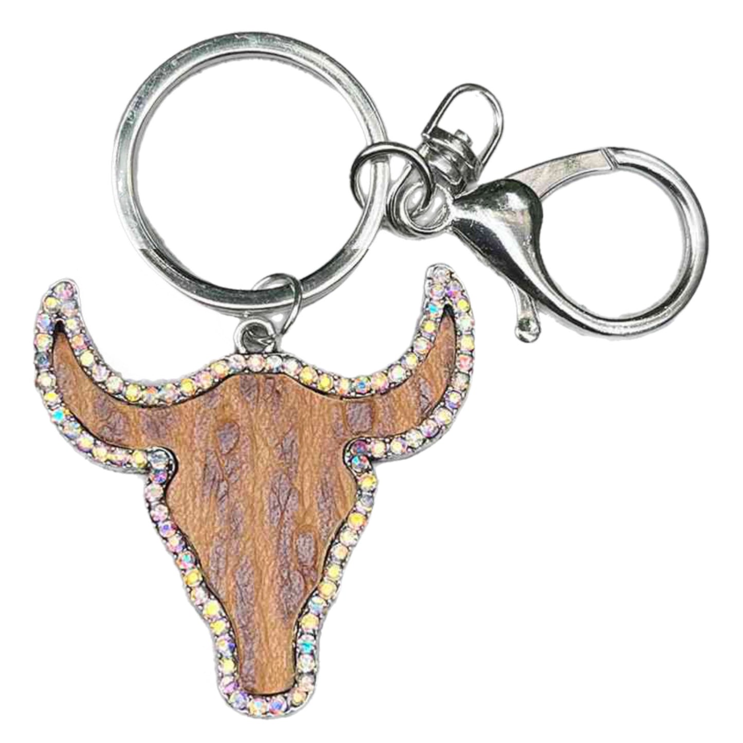 Bull Leather Keychain