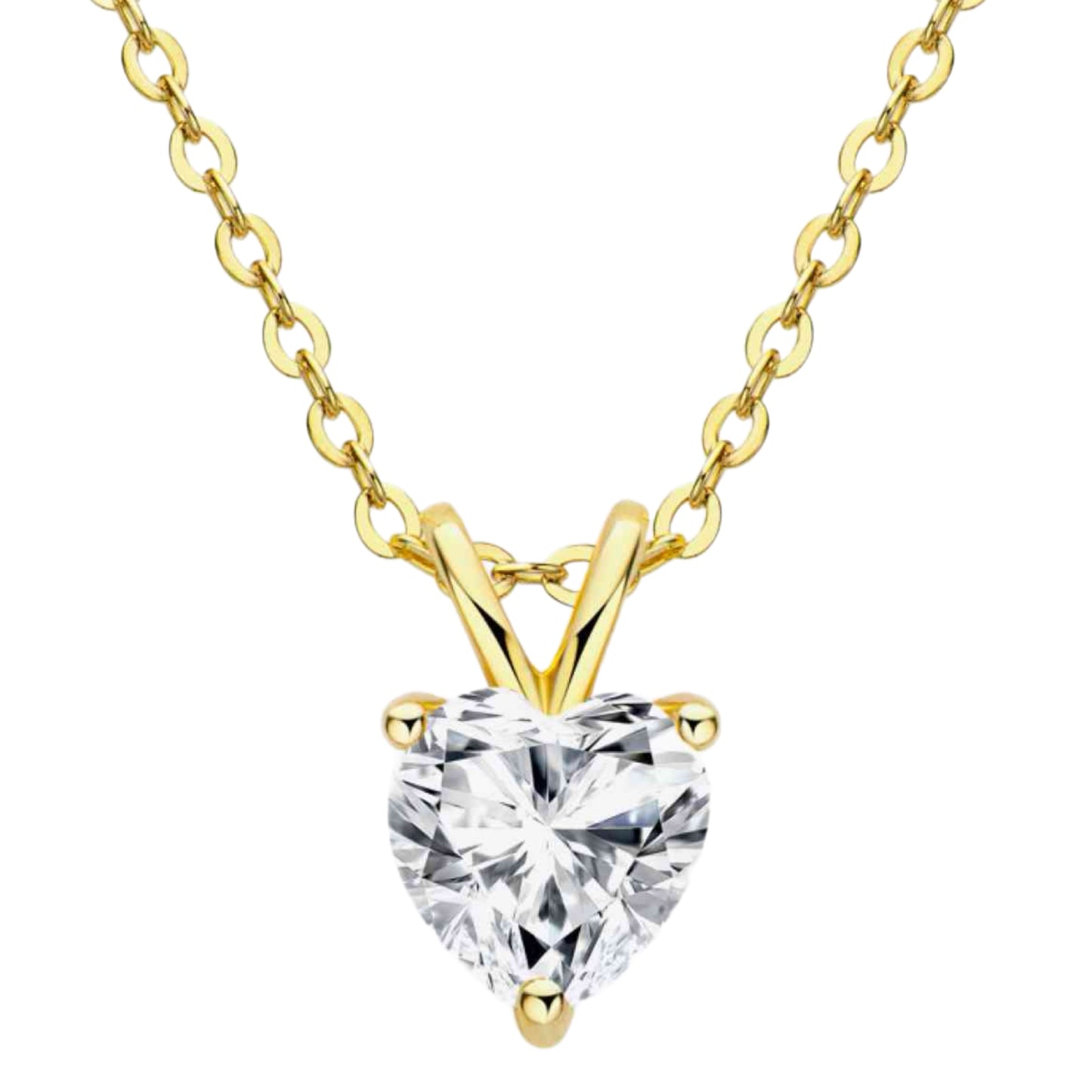 1 Carat Moissanite Heart Necklace