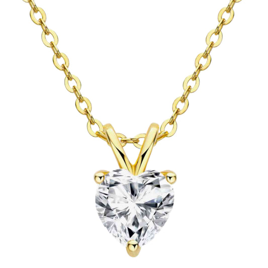 1 Carat Moissanite Heart Necklace