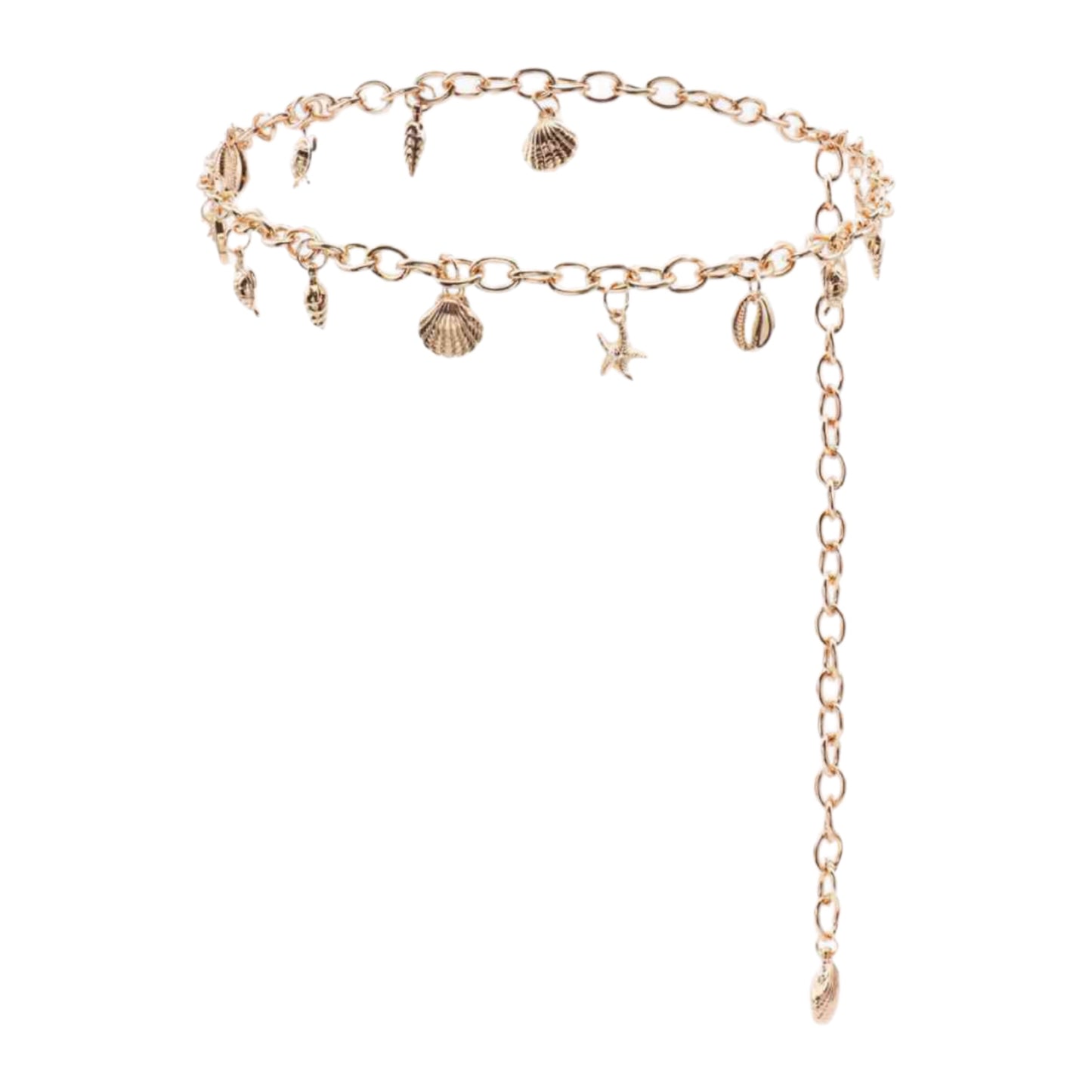 Gold Ocean Charm Chain Belt