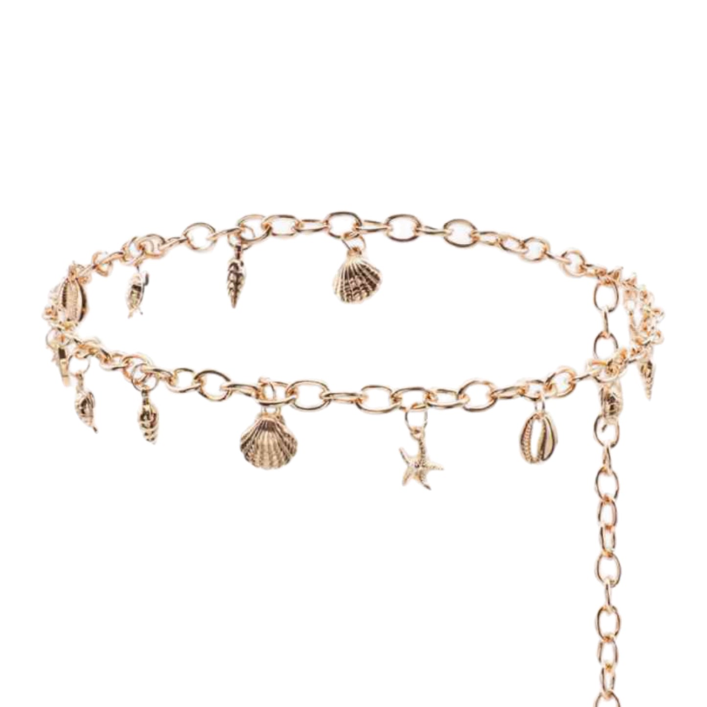 Gold Ocean Charm Chain Belt