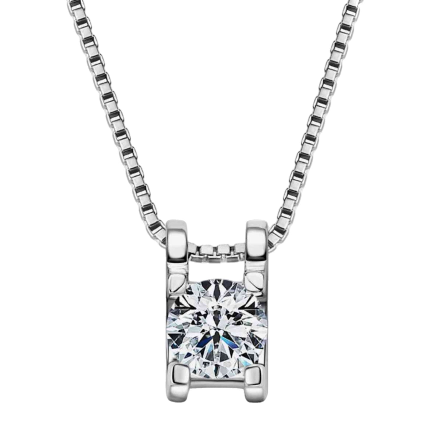 Moissanite Sterling Silver Necklace