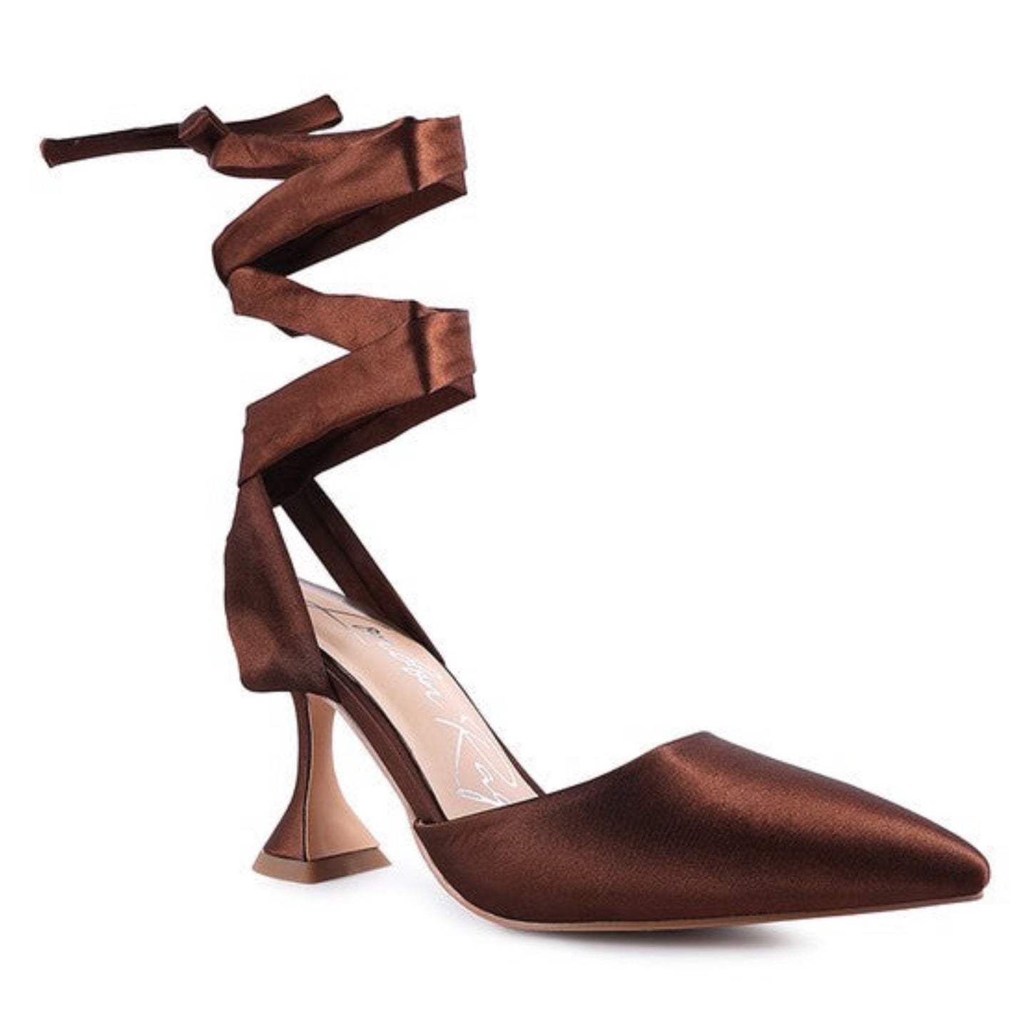 Tie Up Satin Heel