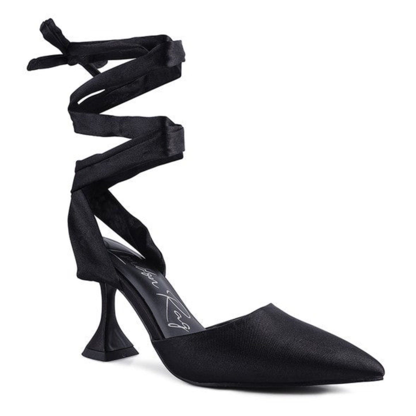 Tie Up Satin Heel