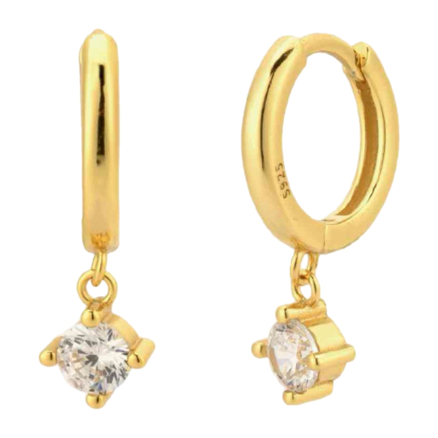 CZ Huggie Earrings