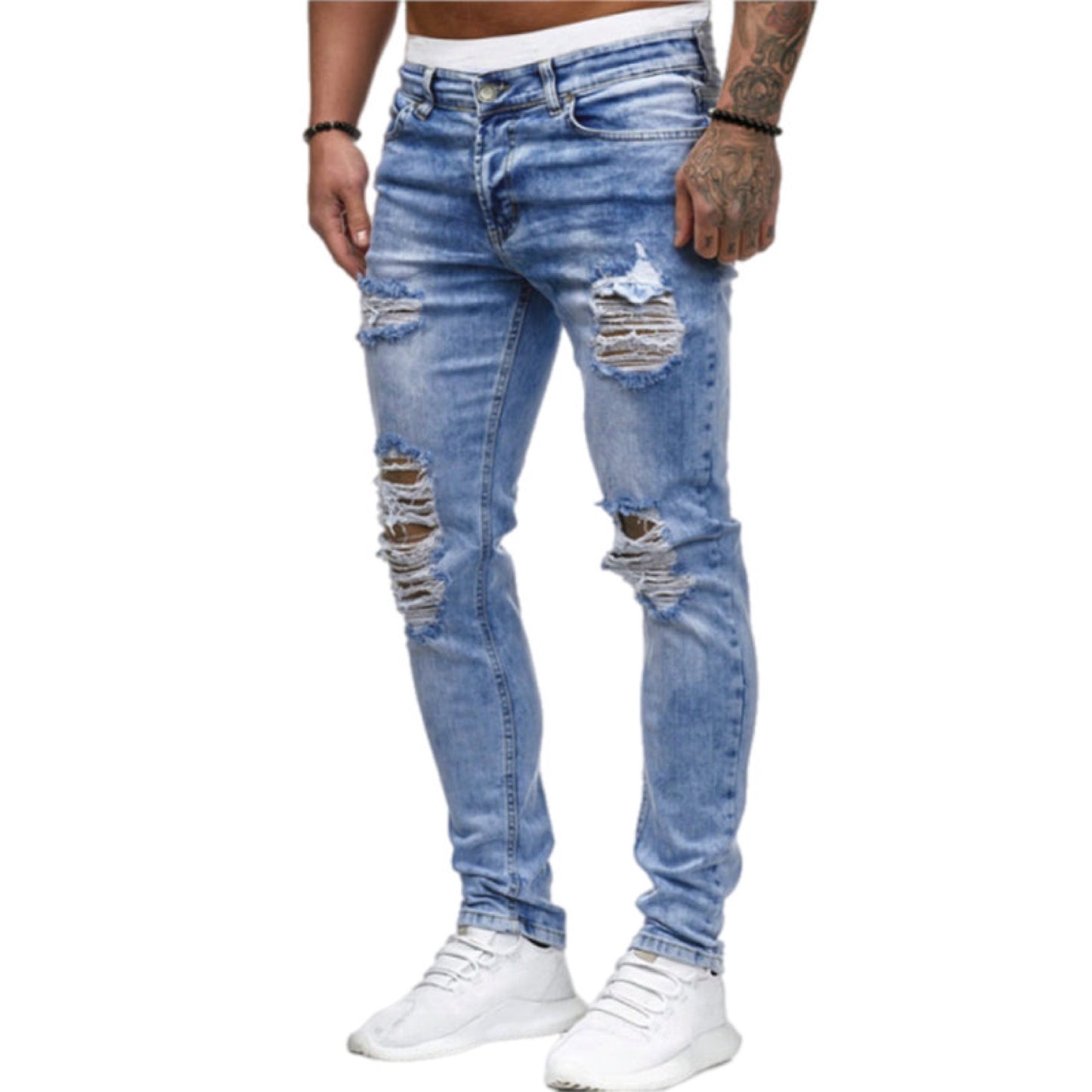 Frayed Slim Fit Jeans