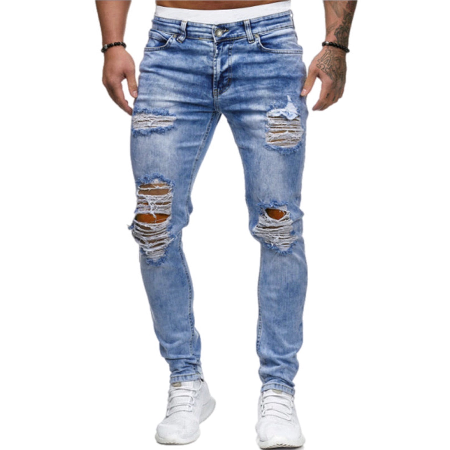 Frayed Slim Fit Jeans