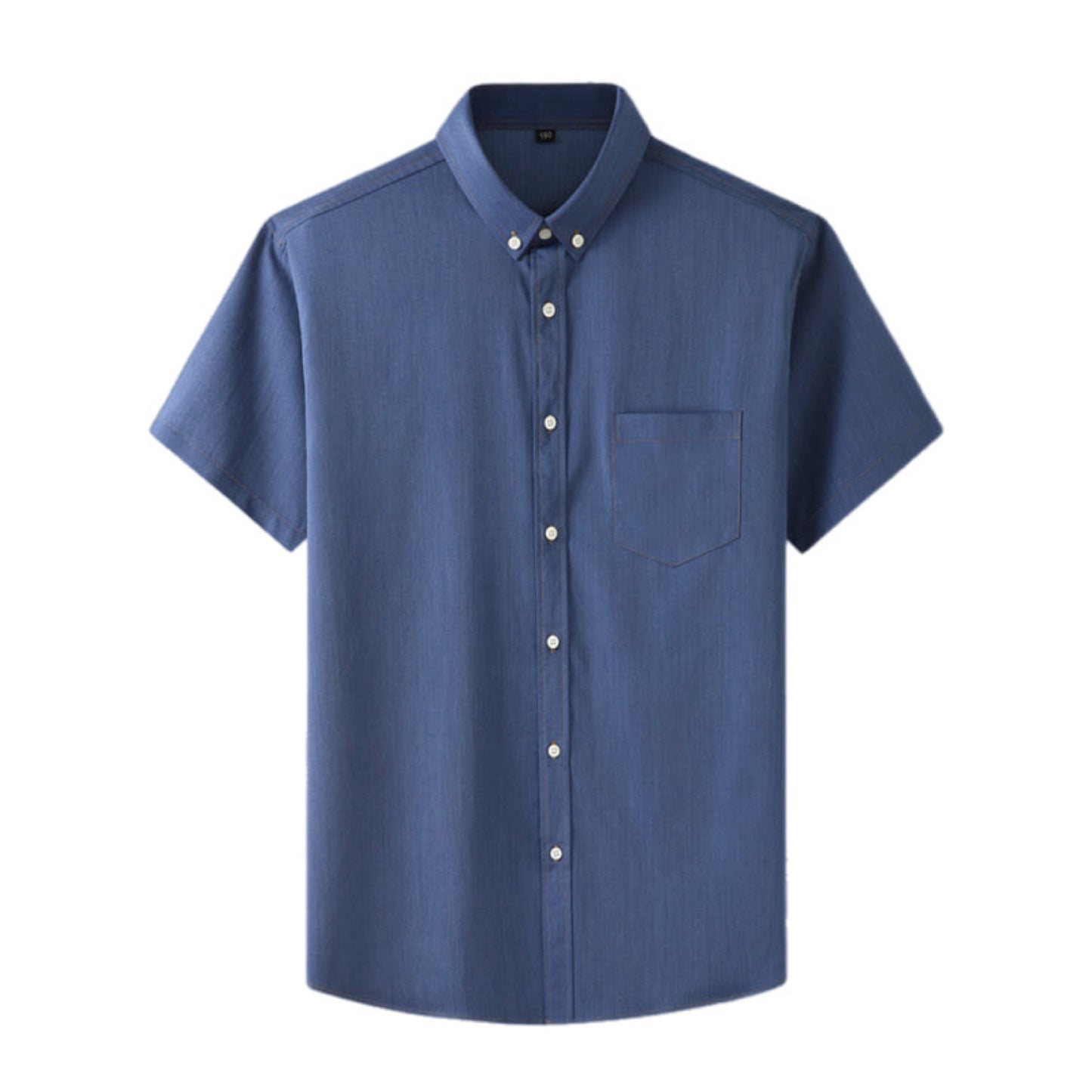 Blue Short Sleeve Button Up Shirt