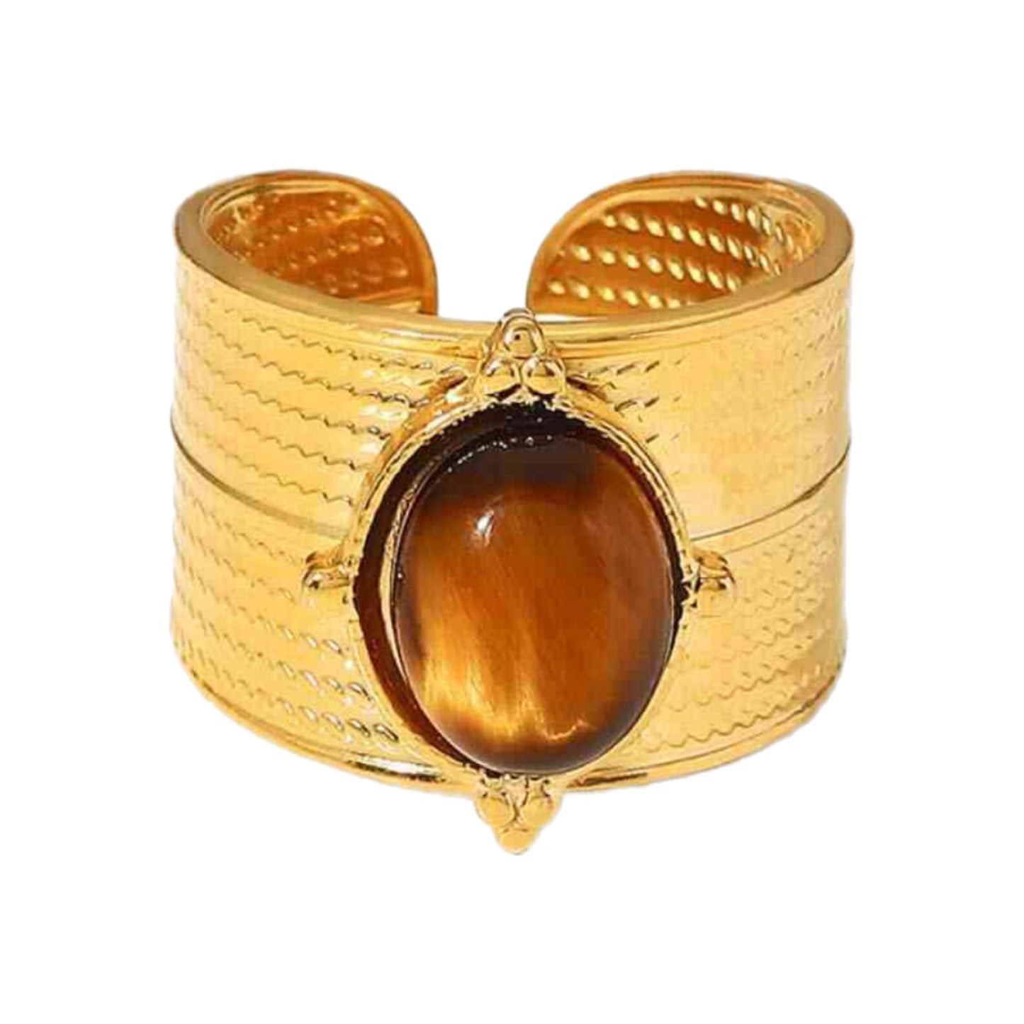 Gemstone Gold Cuff Ring