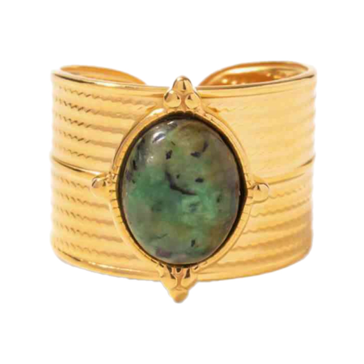 Gemstone Gold Cuff Ring