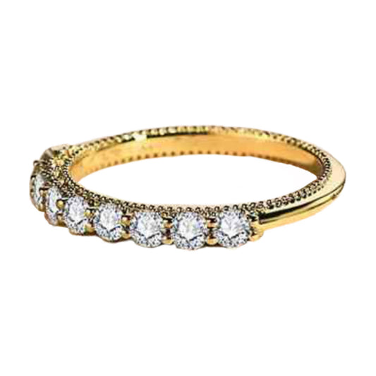 Gold Moissanite Band Ring