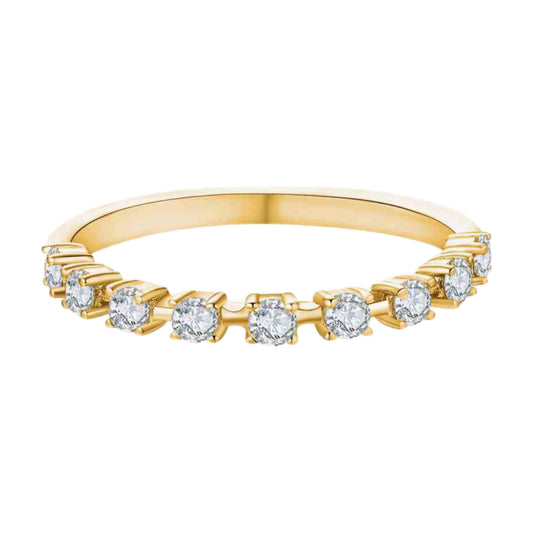 Gold Moissanite Band Ring