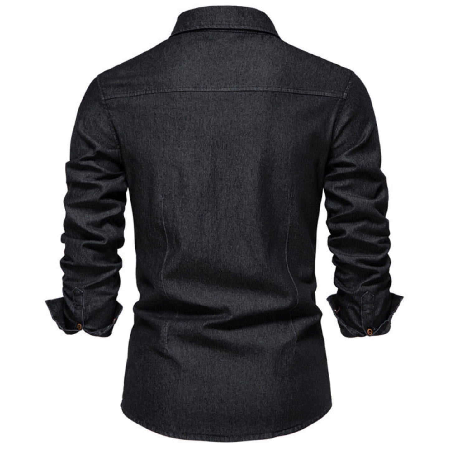 Men's Denim Long Sleeve Button Up Shirt