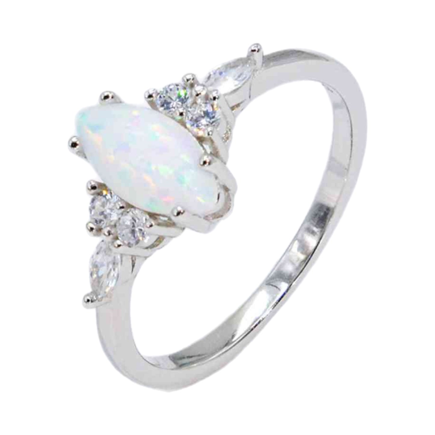 Opal Marquise Sterling Silver Ring