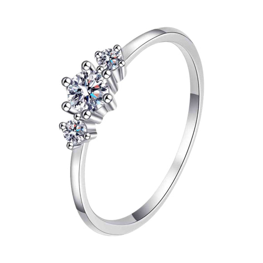 Moissanite Sterling Silver Ring