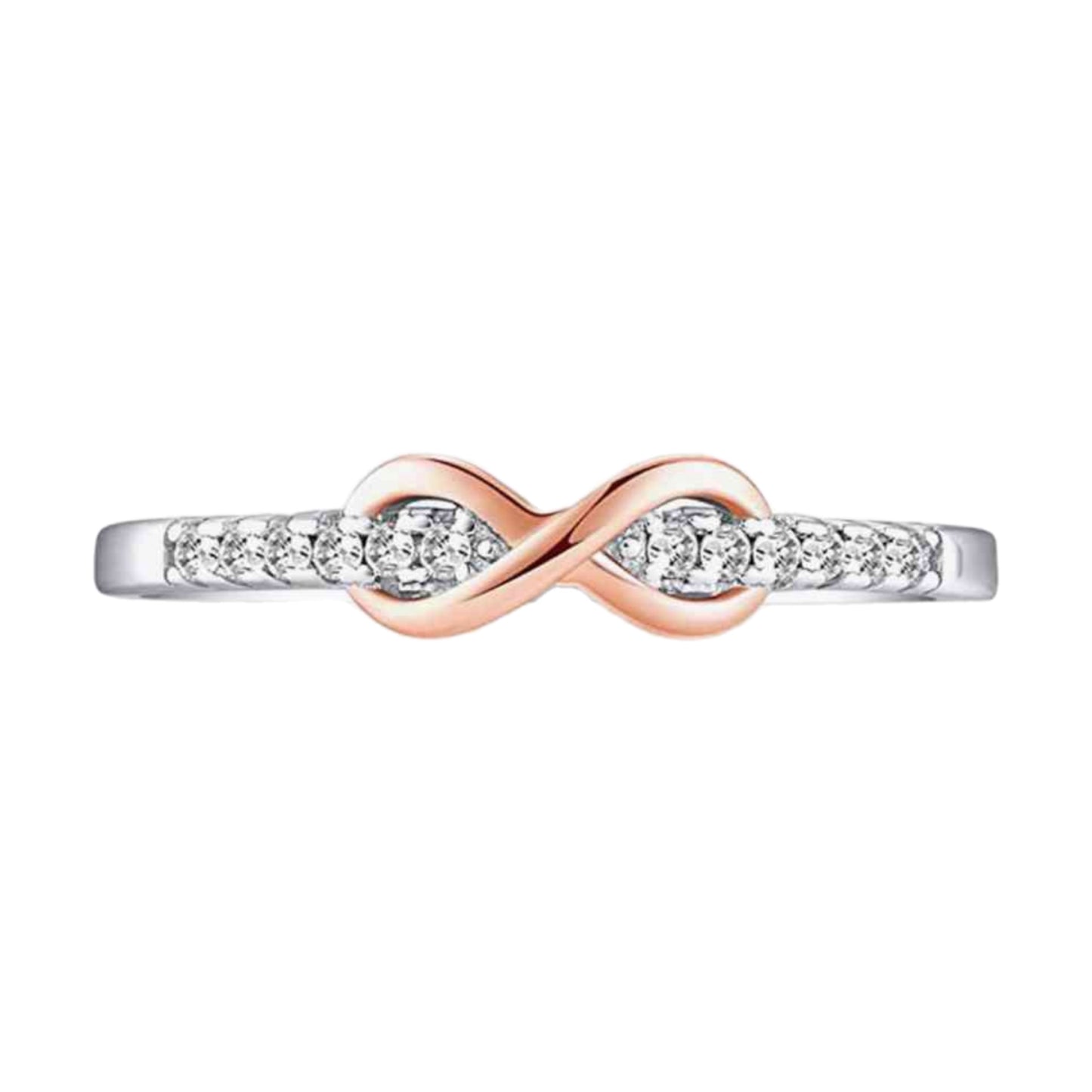 CZ Sterling Silver Infinity Ring