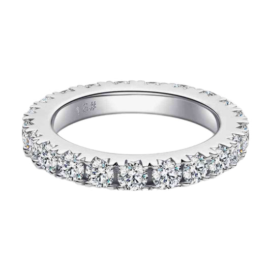 2 Carat Sterling Silver Moissanite Band Ring