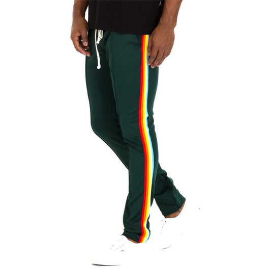 Retro Rainbow Tape Track Pants