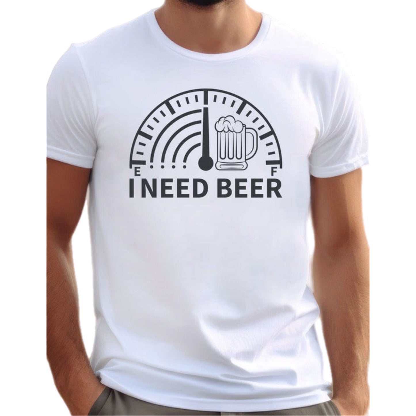 Big & Tall Cotton "Beer Gauge" Essential Tee