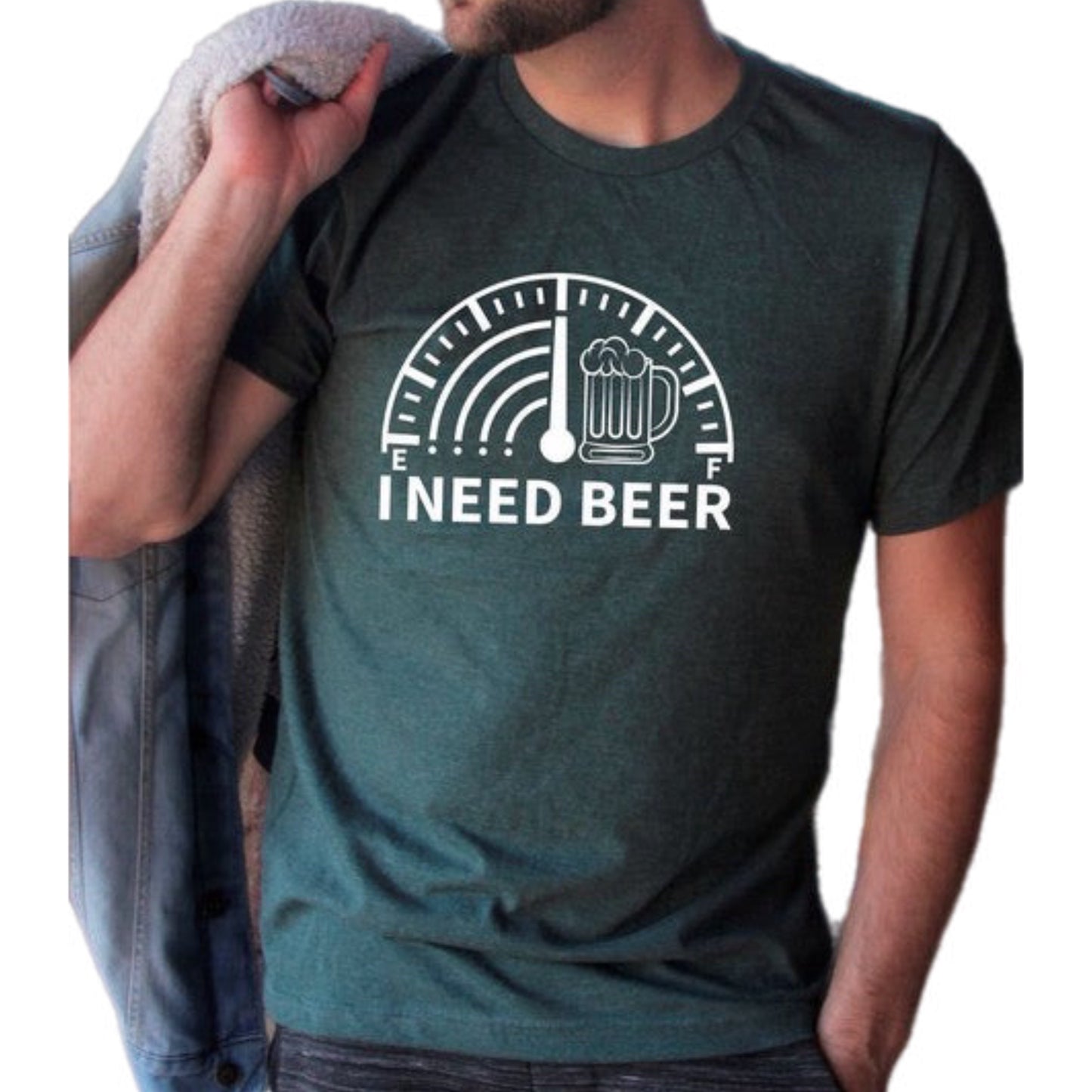 Big & Tall Cotton "Beer Gauge" Essential Tee