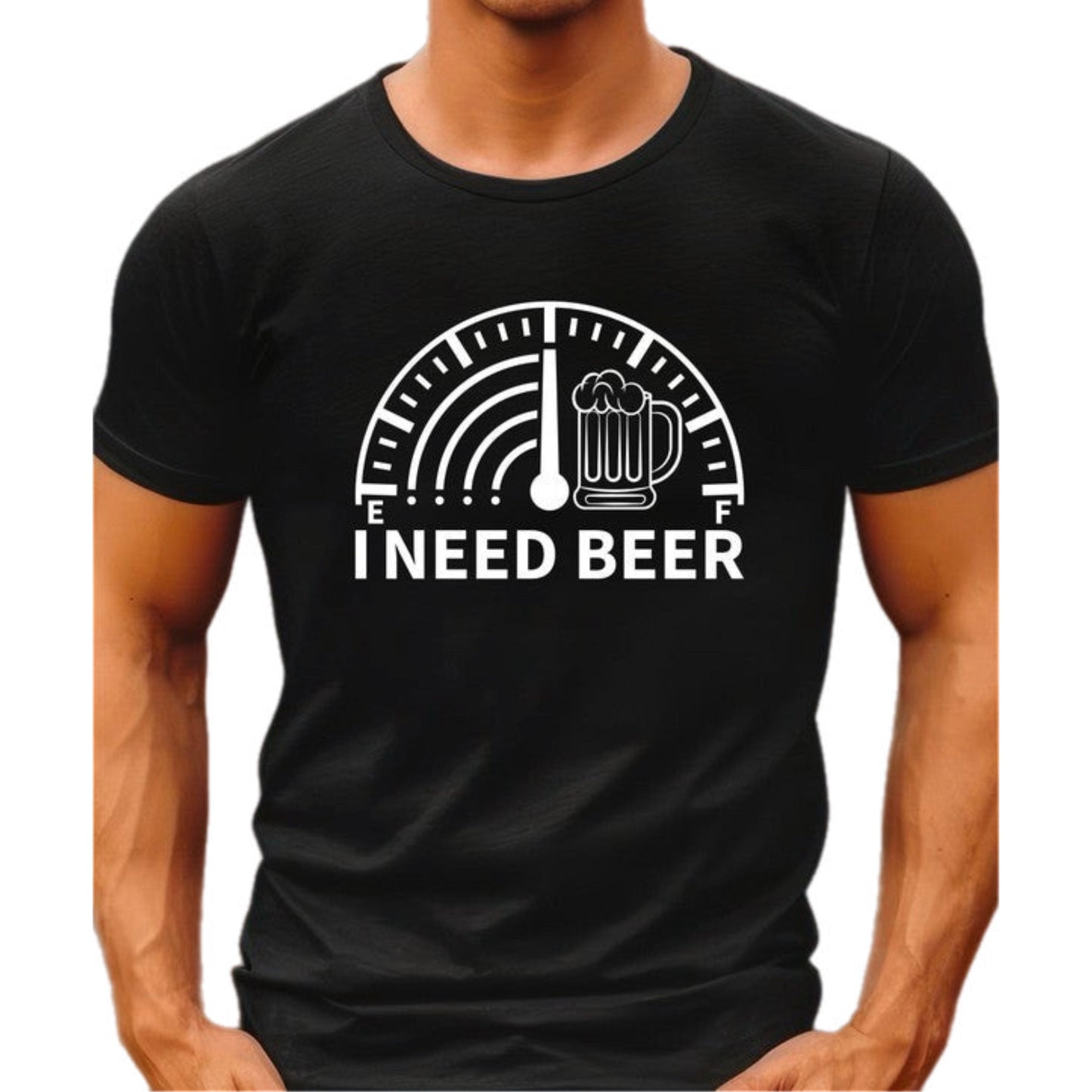 Big & Tall Cotton "Beer Gauge" Essential Tee