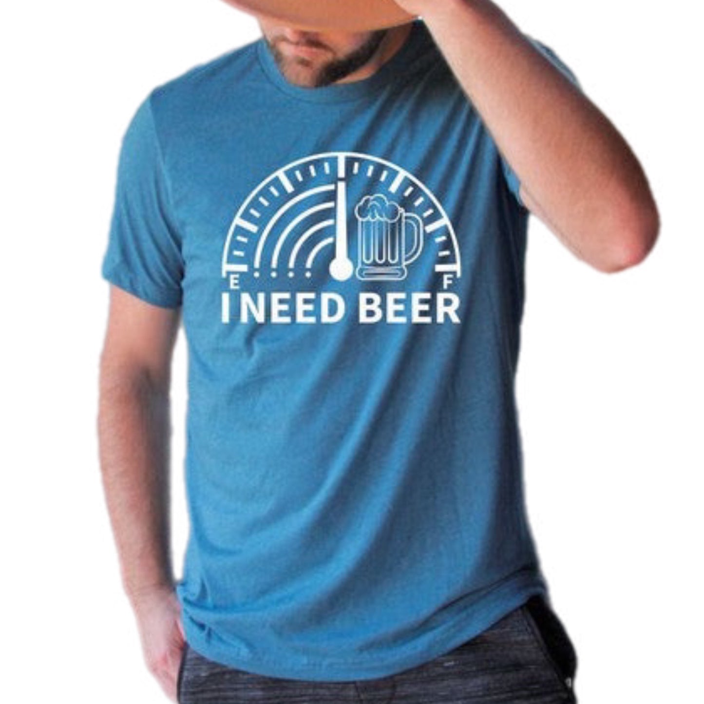 Big & Tall Cotton "Beer Gauge" Essential Tee