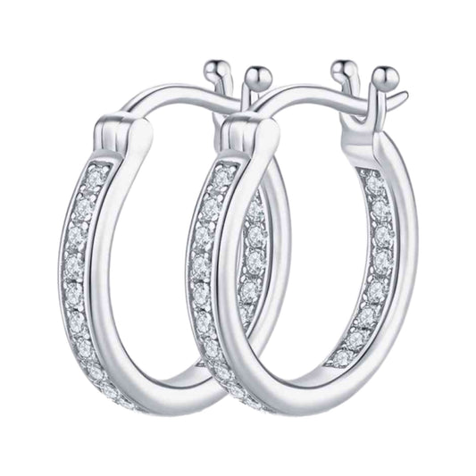 Moissanite Hoop Earrings