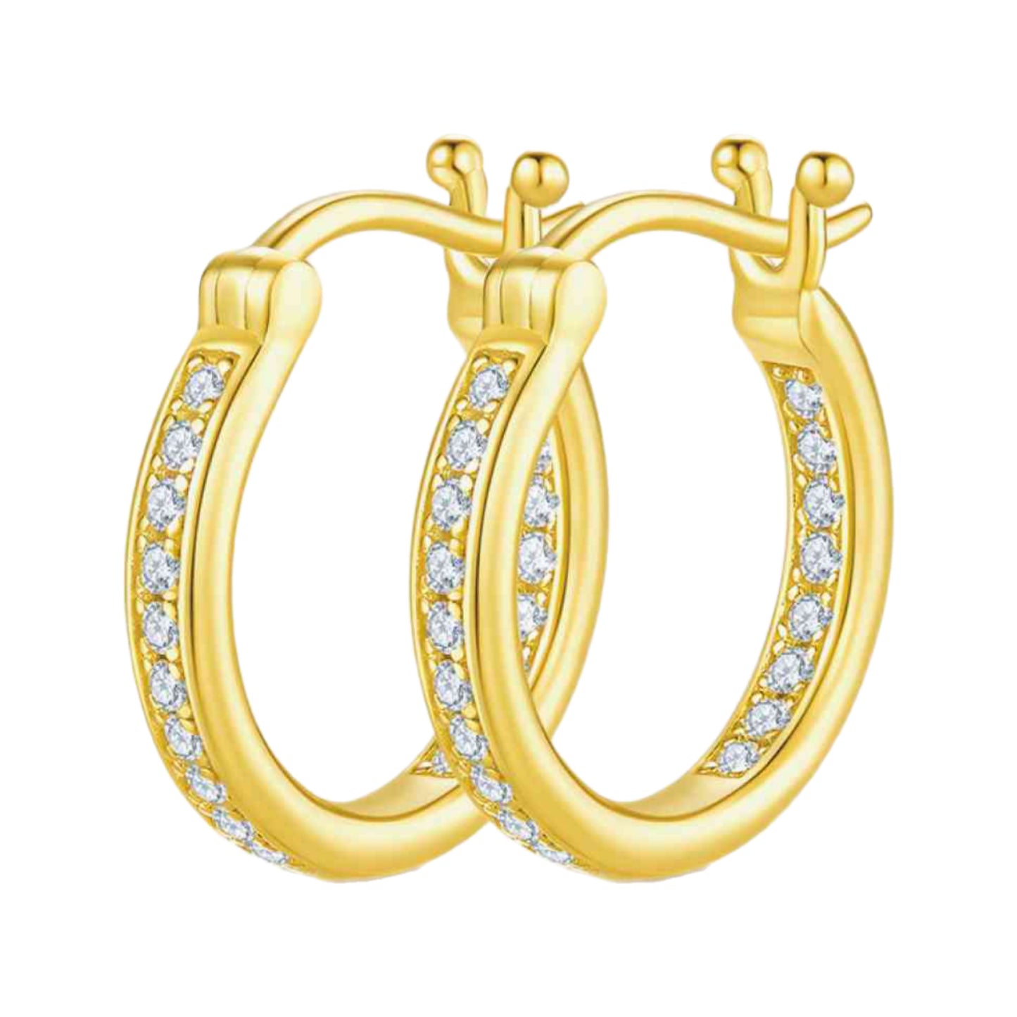 Moissanite Hoop Earrings