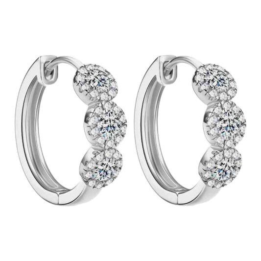 Moissanite Hoop Earrings