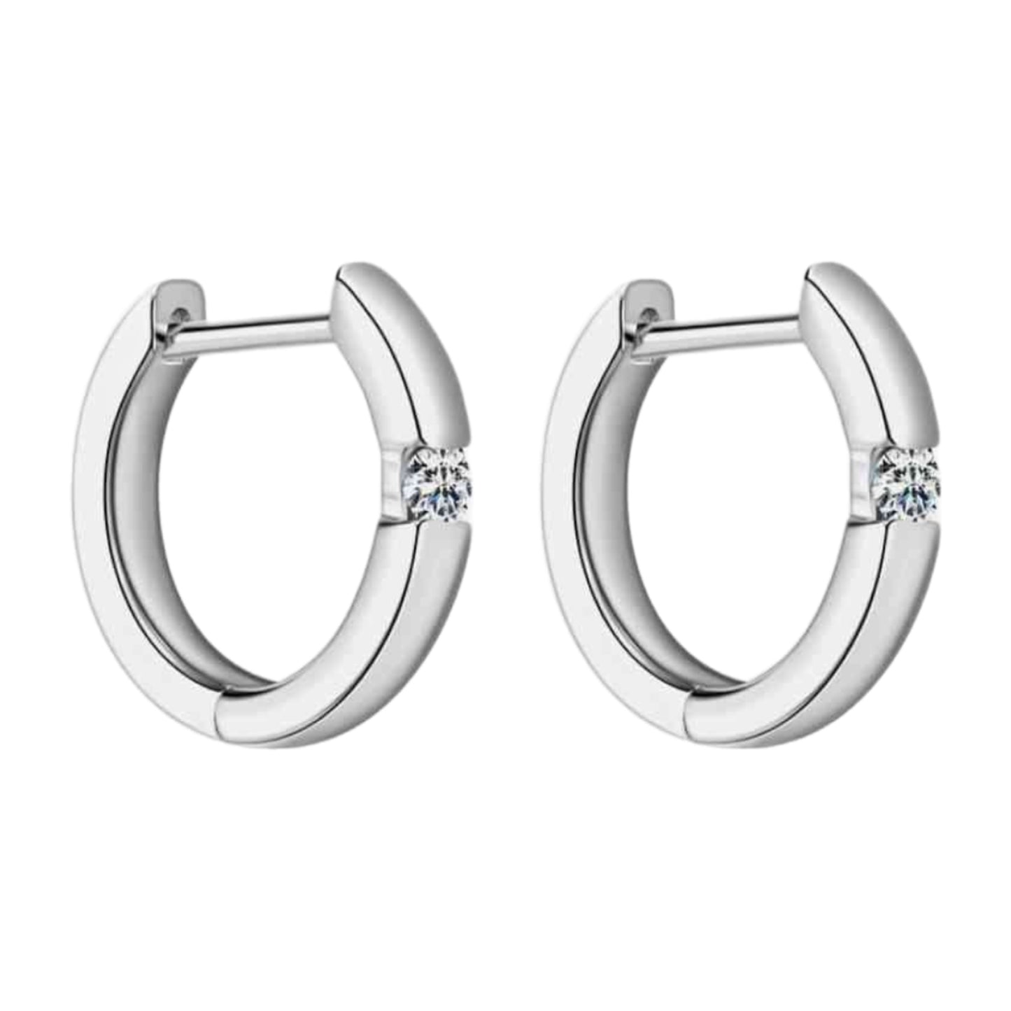 Moissanite Hoop Earrings