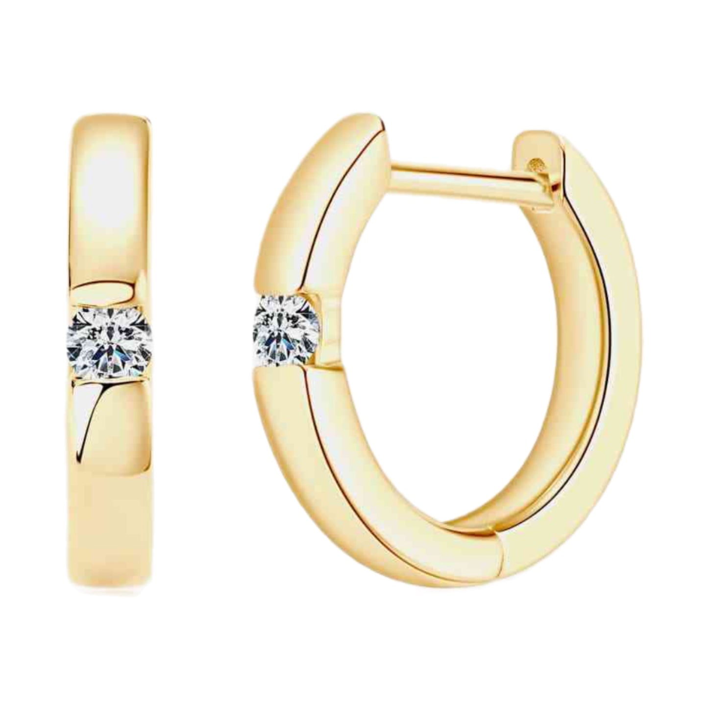 Moissanite Hoop Earrings