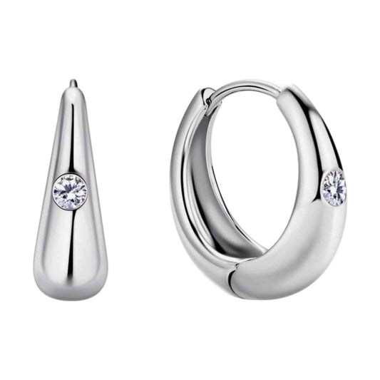 Moissanite Hoop Earrings