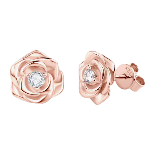 Moissanite Flower Stud Earrings