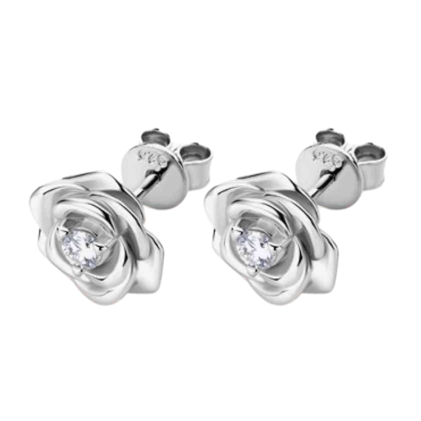 Moissanite Flower Stud Earrings