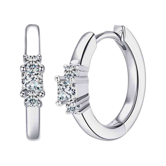 Moissanite Hoop Earrings