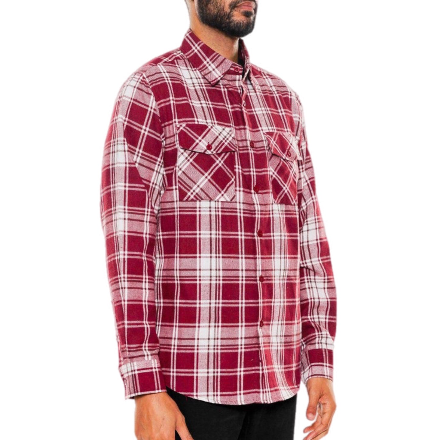 Plaid Flannel Button Up Shirt