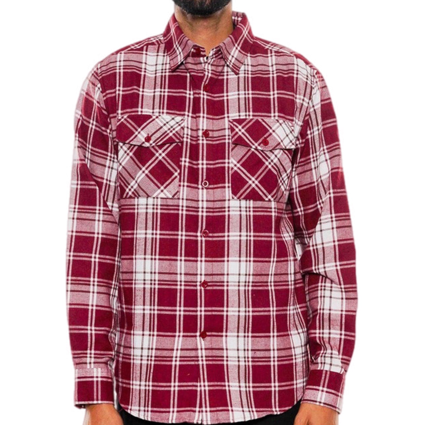 Plaid Flannel Button Up Shirt