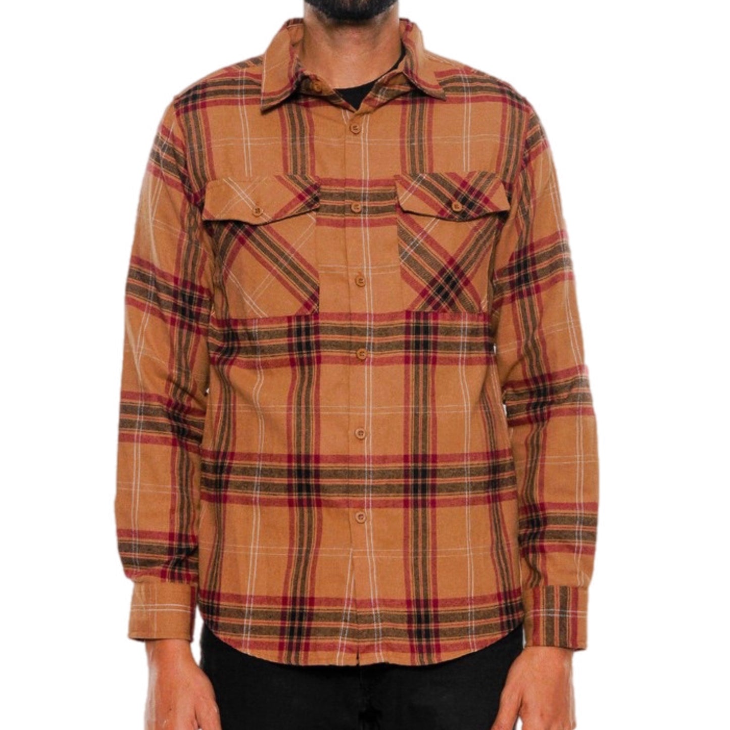 Plaid Flannel Button Up Shirt