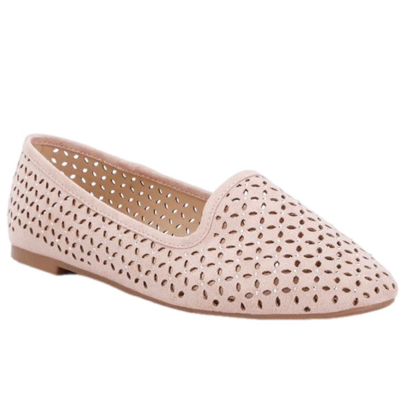 Perforated Ballerina Flats