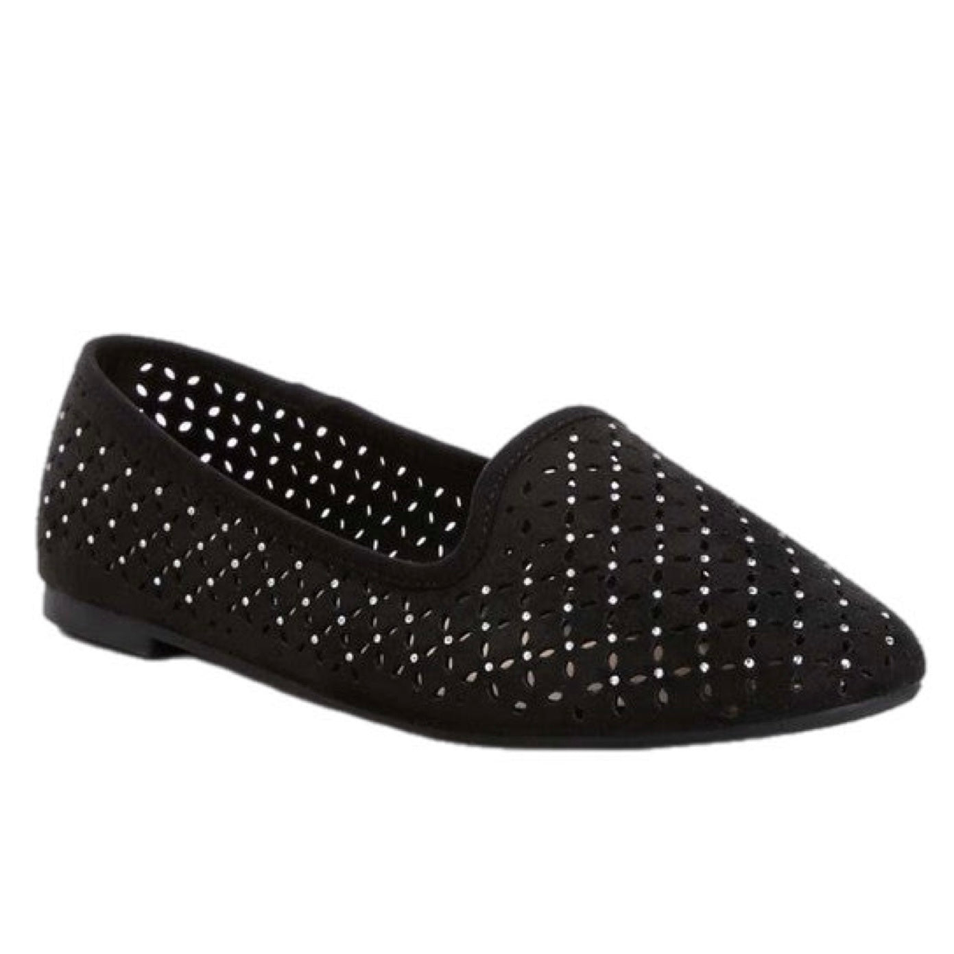 Perforated Ballerina Flats