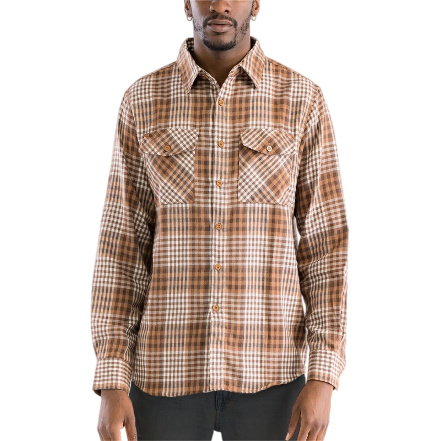 Plaid Flannel Button Up Shirt