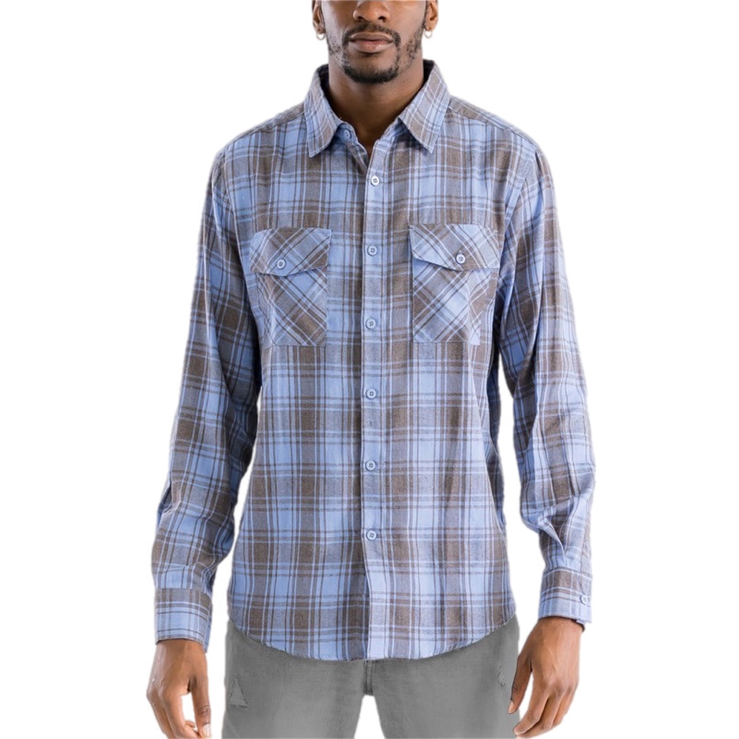 Plaid Flannel Button Up Shirt