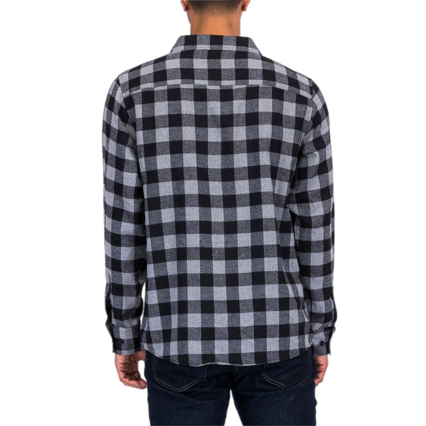 Checker Plaid Flannel Long Sleeve